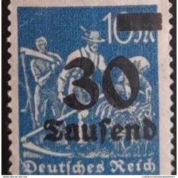 A) 1922, GERMANY, REICH, OVERLOAD, TRADE FARMER, MINT