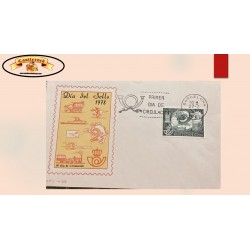 SB) 1978 SPAIN, SYMBOLS AND EMBLEM OF POSTAL SERVICE, STAMP DAY, FDC XF