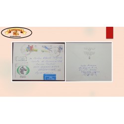 O)  1990 URUGUAY,  WORLD CUP SOCCER CHAMPIONSHIPS, ITALY 1990, UPU 1988, HORSE, CIRCULATED COVER TO ARGENTINA