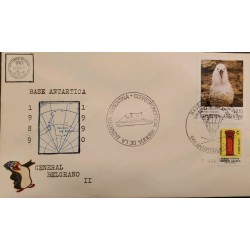 D)1992, ARGENTINA, COVER CIRCULATED TO ARGENTINA, GENERAL BASE BELGRANO II, CORRESPONDENCE RECEIVED FROM THE ARGENTI