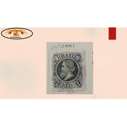 O) 1877 BRAZIL, EMPEROR DOM PEDRO, SCT 80 100 reis olive green, MNH