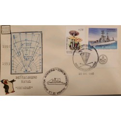 D)1992, ARGENTINA, POSTCARD, CIRCULATED IN ARGENTINA, NAVAL DETACHMENT, ORCADAS, CORRESPONDENCE RECEIVED FROM T