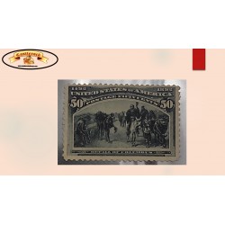 O) 1893 CHILE, RECALL OF COLUMBUS, SCT 240 50cslate blue, COLUMBIAN EXPOSITION, NG, SLIGHTLY THIN