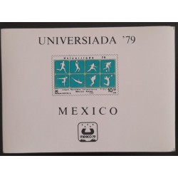 SD)1979, MEXICO, UNIVERSIADA, WORLD UNIVERSITY GAMES, AERIAL MEXICO, HERMANOS MONTES, MNH