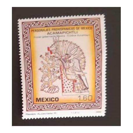 SD)1982, MEXICO, PRE-COLUMBIAN CHARACTERS, ACAMAPICHTLI, 1ST MEXICA RULER, MNH