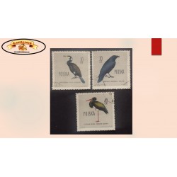 O) 1960 POLAND, PROTECTED SPECIES OF BIRDS IN POLAND, USED, FINE