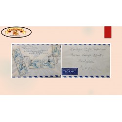O) GREECE, HEAD OF A YOUTH, ANCIENT LADY COSTUME, COVER AIRMAIL CIRCULATED, XF