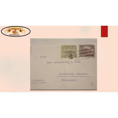 O) 1930 GUATEMALA, NATIONAL  PALACE OF ANTIGUA, NATIONAL POST OFFICE, CIRCULATED COVER TO GERMANY