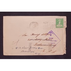 J) 1941 AUSTRALIA, WITH SLOGAN CANCELLATION, NOT OPEN BY CENSOR, AIRMAIL, CIRCULATED COVER, FROM AUSTRALIA TO NEW YORK