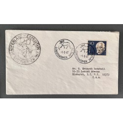 J) 1967 NORGE, AUFRELAND EXPEDITION, AIRMAIL, CIRCULATED COVER, FROM NORGE TO USA