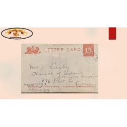 SB) AUSTRALIA SOUTH WHALES, 1 1/2 RED, POSTCARD STATIONERY, CIRCULATED