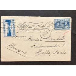 O) 1939 GREECE, APPOACH TO ATHENS STADIUM,  POSTAL TAX STAMP -QUEENS OLGA AND SOPHIA, CIRCULATED TO GERMANY
