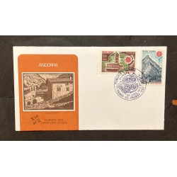 O) 1978 ANDORRA, EUROPA, PAL CHURCH, ARQUITECTURE, CHARLEMAGNE CASTLE, ON HORSEBACK,  FDC XF