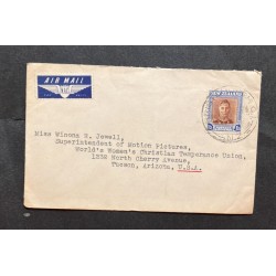 O) NEW ZEALAND, N.A.C.  AIRMAIL, KING GEORGE VI, CIRCULATED COVER TO USA