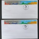 J) 2016 BRAZIL, PARALYMPIC FLAG DELIVERY, SET OF 2 FDC