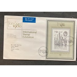 O) 1980 GREAT BRITAIN,  LONDON VIEW, LONDON 1980 INTERNATIONAL STAMP EXHIBITION, CIRCULATED TO USA