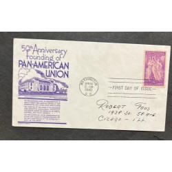 O) 1940  UNITED STATES - USA, THE THREE GRACES FROM BOTICELLI´S SRPING, PAN AMERICAN UNION FOUNDING, FDC XF