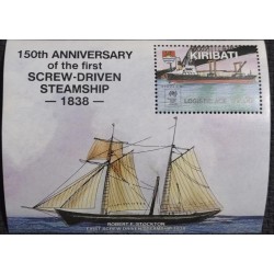 BD)1988. KIRIBATI, 150TH ANNIVERSARY OF THE FIRST SCREWED STEAM SHIP, MNH