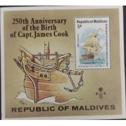 BD) 1978. MALDIVES, 250TH ANNIVERSARY OF THE BIRTH OF CAPTAIN JAMES COOK & BICENTENARY OF THE DISCOVERY OF THE HAWAI