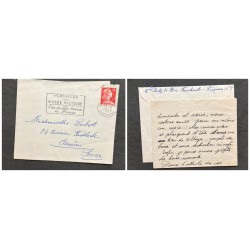 O) 1959  FRANCE. MARIANNE, PÉRIGUEUX MILITARY MUSEUM, COMPLETE LETTER INSIDE, FROM DORDOGNE, XF