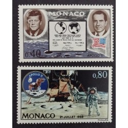 BD)1969, MONACO, PRESIDENT JOHN F. KENNEDY, ASTRONAUT ON THE MOON, MNHV