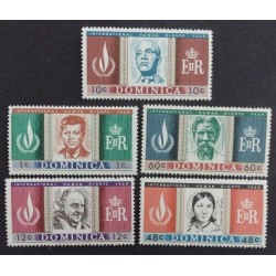 BD) DOMINICA, CHARACTERS OF HISTORY, INTERNATIONAL YEAR OF HUMAN RIGHTS, MNH