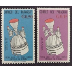 BD)1876, PARAGUAY, CENTENARY OF THE NATIONAL EPIC, THIRD PART OF THE EUROPA I ROCKET INCORPOSED IN GERMANY, MNH