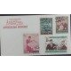 BD) 1964, AJMAN, COMMEMORATING ANNIVERSARY IN AMERICAN HISTORY, JOHN F. KENNEDY, FIRST DAY OF ISSUE, FDC