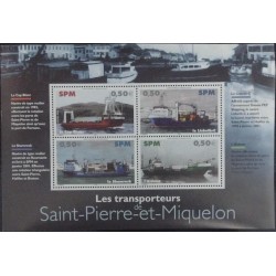 BD) 2004. SAINT PIERRE AND MIQUELON, CARRIERS, SHIPS, PORTS, MNH