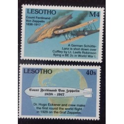 BD) 1993, LESITHO, 75TH ANNIVERSARY OF THE DEATH OF FERDINAND GRAF ZEPPELIN, MNH