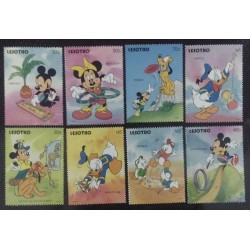 BD) 1991, LESOTHO, CHILDREN'S GAMES WITH DISNEY CHARACTERS, MNH