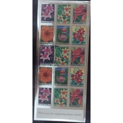 BD) 2009, EASTER SEALS, FLOWERS, ADHESIVE