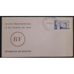 SD)1964,MEXICO, CHARLES GAULLE, PRESIDENTIAL VISIT, FIRST DAY OF ISSUE, FDC