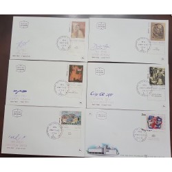 SD) 1972, ISRAEL, PAINTINGS LOT OF 6 ENVELOPES