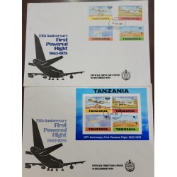 SD)1978, TANZANIA 75TH ANNIVERSARY OF THE FIRST POWERED FLIGHT, OFFICIAL COVER FIRST DAY