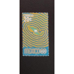 SD)1968, MEXICO, OLYMPIC GAMES, MAP OF MEXICO AND DOVE, MNH