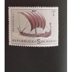 SD)1963, SAN MARINO, ANCIENT SHIPS, VIKING SHIP 10TH CENTURY, MINT