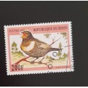 SD)1997, BENIN, BIRDS, HOODED BLACKBIRD, USED