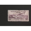 SD)1929,HAITI, FOKKER SUPER TRIMOTOR FLYING OVER, PORT-AU-PRINCE, USED