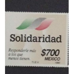 SD)1990, MEXICO, SOLIDARITY ANSWER MORE TO THOSE WHO HAVE LESS, MNH
