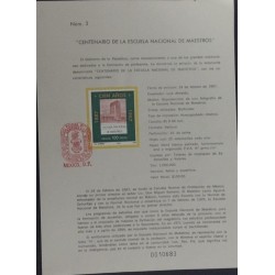 SD)1987, MEXICO, CENTENARY OF THE NATIONAL SCHOOL OF TEACHERS, FDB