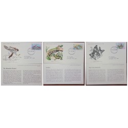 O) 1978 MAURITIUS, WWF, WILDLIFE PROTECTION, INSECTS - BUTTERFLY, LIZARD, BIRDS, CITRUS BUTTERFLY, GECKOS, MAURITIUS KESTREL