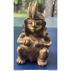 O) TUMBAGA DETAILS ABOUT COPPER AND GOLD ALLOY, INDIGENOUS, COLUMBIAN FIGURE THIS IS AN ELEMENT THAT IS CALLED IN COLOMBIA