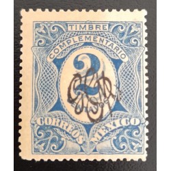 SD)1915, MEXICO, OVERLOADED RATE STAMPS OF 1908, USED