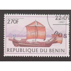 SD)1997, BENIN, ANCIENT SHIPS, ROMAN MERCHANT, USED