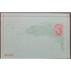 O) BRAZIL  - UNITED STATES OF BRAZL, LIBERTY HEAD 60 reais, RARE, CARTA BILHETE, POSTAL CARD UNUSED