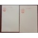 O) JAPAN, PLUM BLOSSOMS, WHITE AND THIN AND DARK AND BROWN PAPER, TWO TYPES OF PAPER, POSTAL STATIONERY, UNUSED