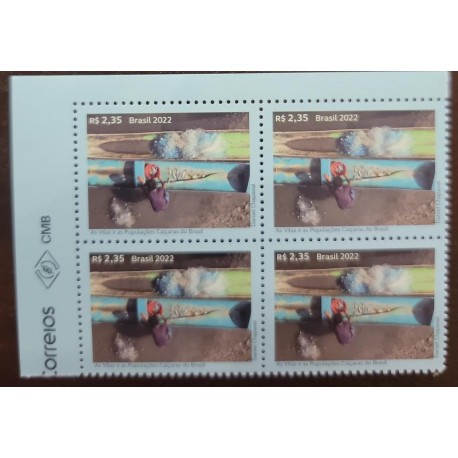 O) 2022 BRAZIL, THE VILLAGES AND THE CAICARAS POPULATIONS OF BRAZIL, FISHING ACTIVITY, FOOD, MNH