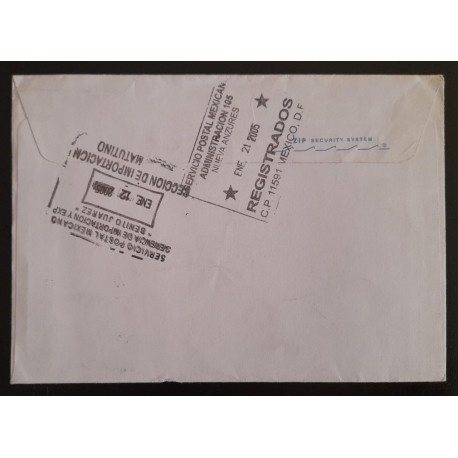 SD)2005, PORTUGAL, CIRCULATED LETTER FROM PORTUGAL TO MEXICO, REGISTERED MAIL, PORTUGUESE COMICS