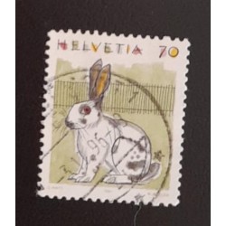 SD)1991, HELVETIA, CURRENT USE SERIES, RABBIT, USED